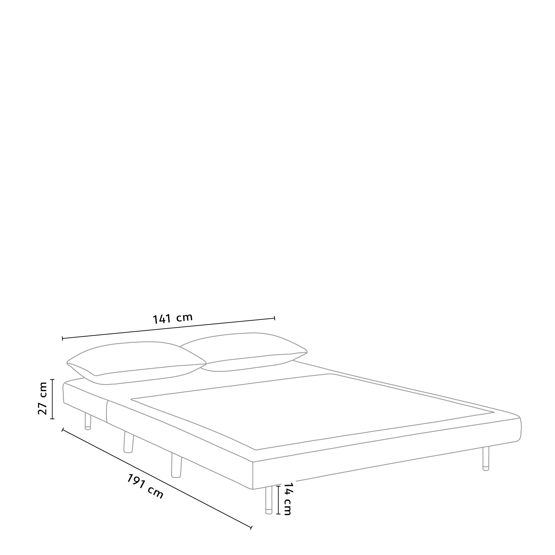 Iowa II Schlafsofa – 2 Sitzer